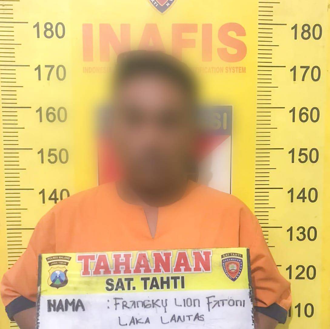 FL usai ditangkap Satlantas Polres Malang. (Dok. Humas Polres Malang)
