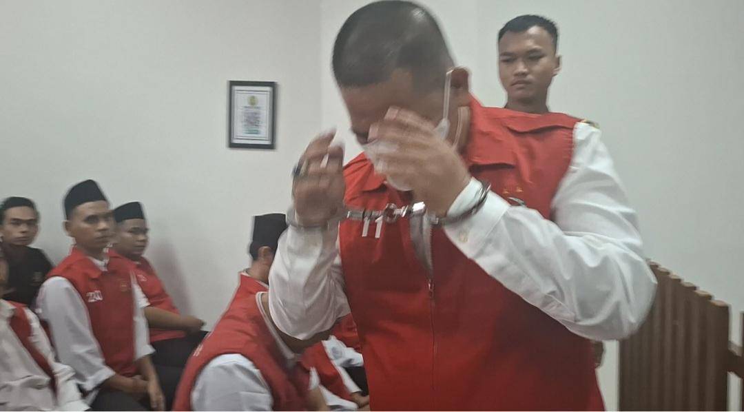 Terdakwa Banny Setiawan usai menjalani sidang (Dok. Khaerul Anwar)