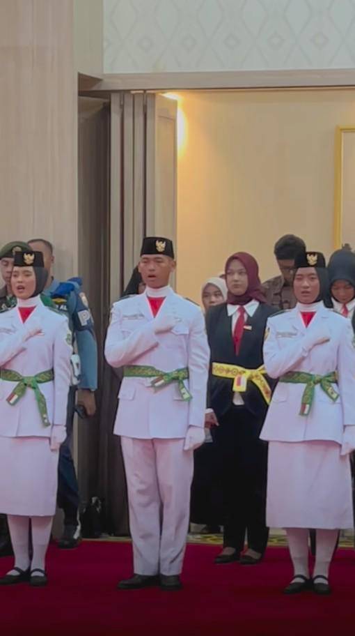 Pengukuhan Anak Denny Cagur Jadi Paskibraka (Instagram.com/shantydenny)