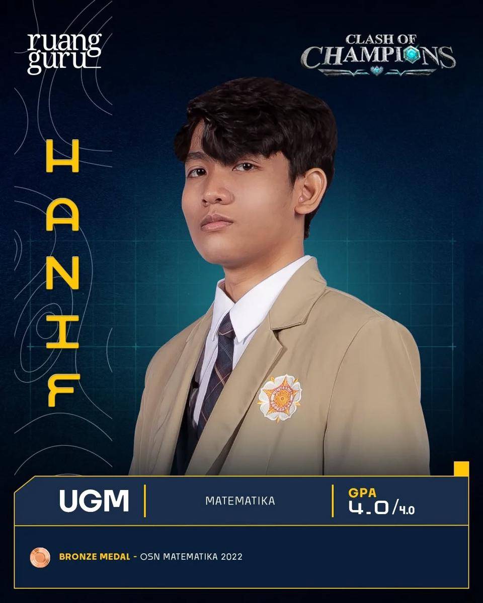 Hanif CoC 1 dan Karina CoC 2 (Instagram.com/rmuhhanif)