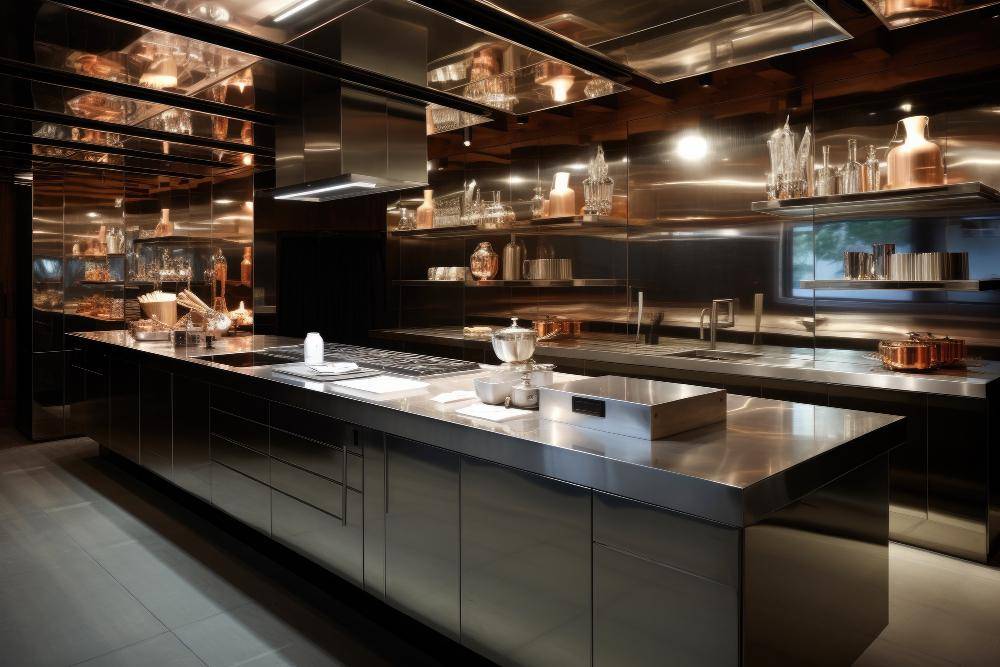 ilustrasi meja dapur dari stainless steel (freepik.com/freepik)