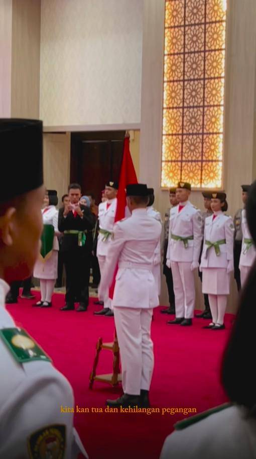 Pengukuhan Anak Denny Cagur Jadi Paskibraka (Instagram.com/shantydenny)