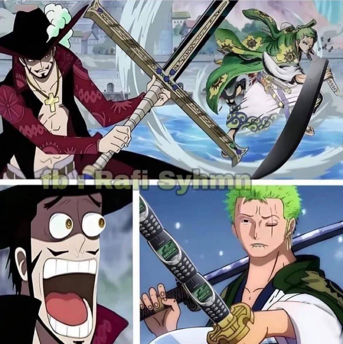 meme One Piece tentang pedang