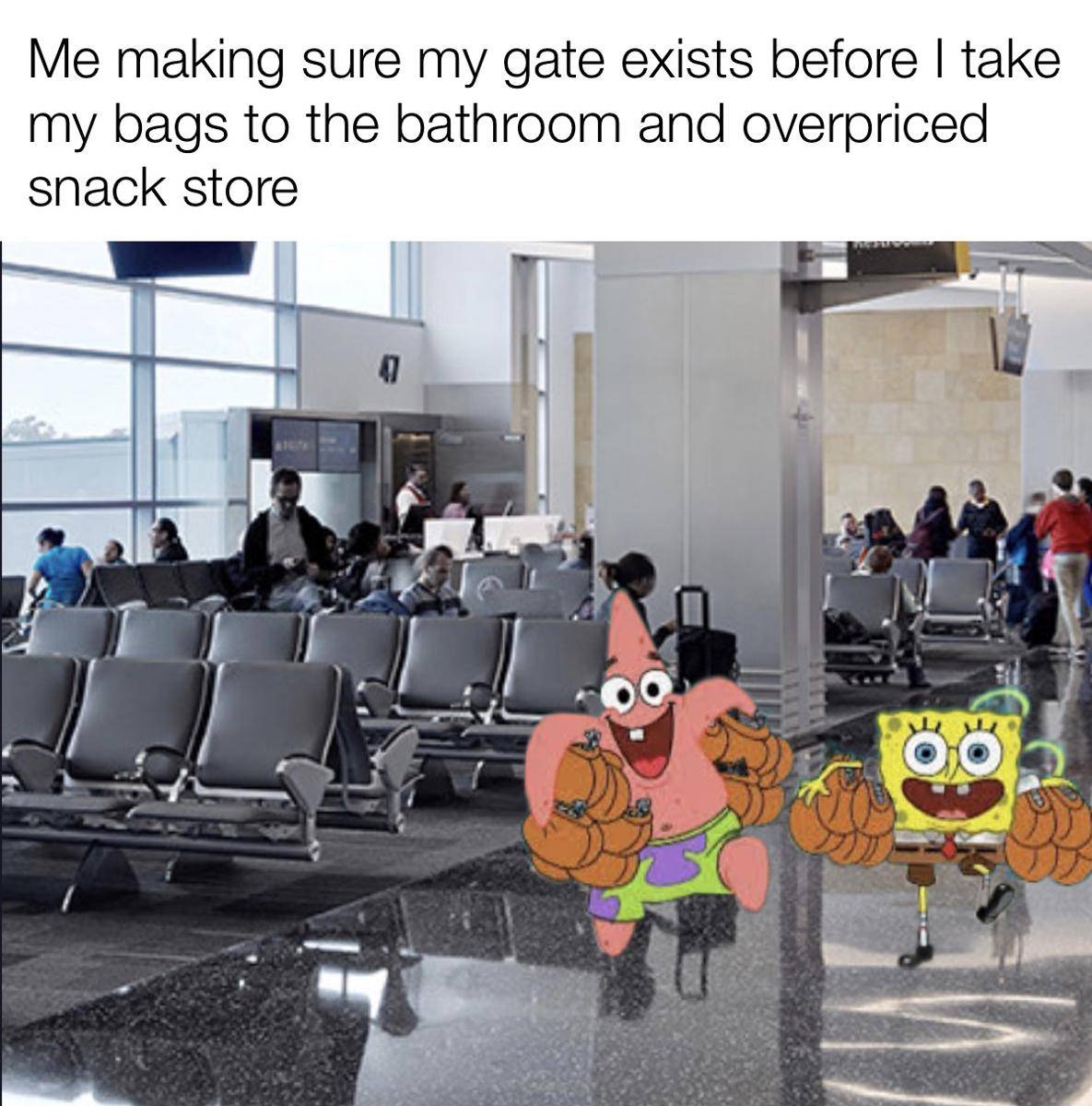 meme kartun tentang bandara 