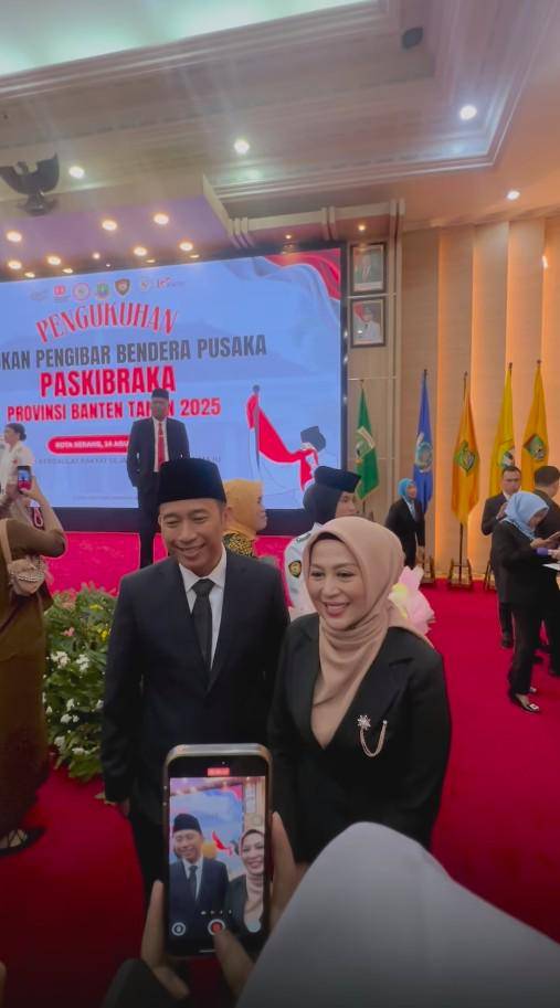 Pengukuhan Anak Denny Cagur Jadi Paskibraka (Instagram.com/shantydenny)