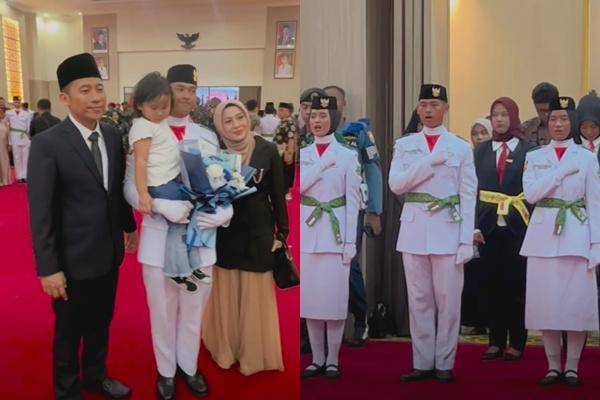 Pengukuhan Anak Denny Cagur Jadi Paskibraka (Instagram.com/shantydenny)