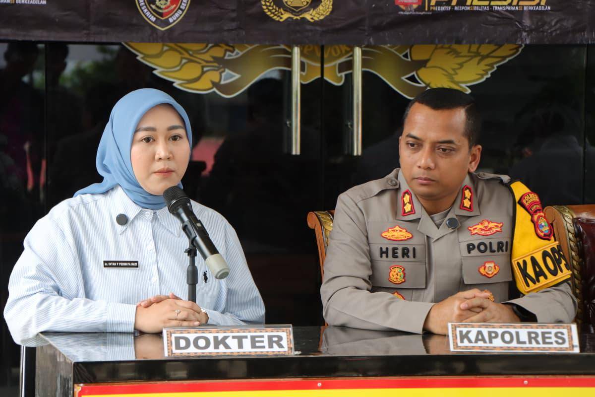 Konferensi pers dari Polres Pesawaran soal kematian tahanan. (IDN Times/istimewa)