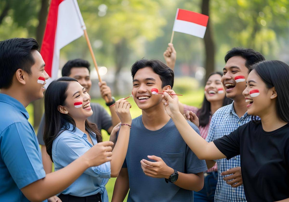 ilustrasi merayakan kemerdekaan Indonesia (vecteezy.com/Reza Maftazani)