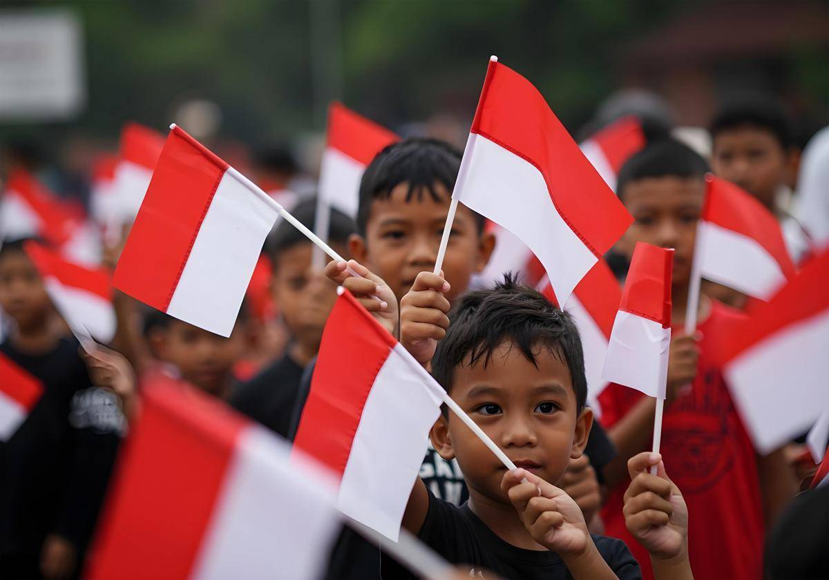 ilustrasi merayakan kemerdekaan Indonesia (vecteezy.com/Reza Maftazani)
