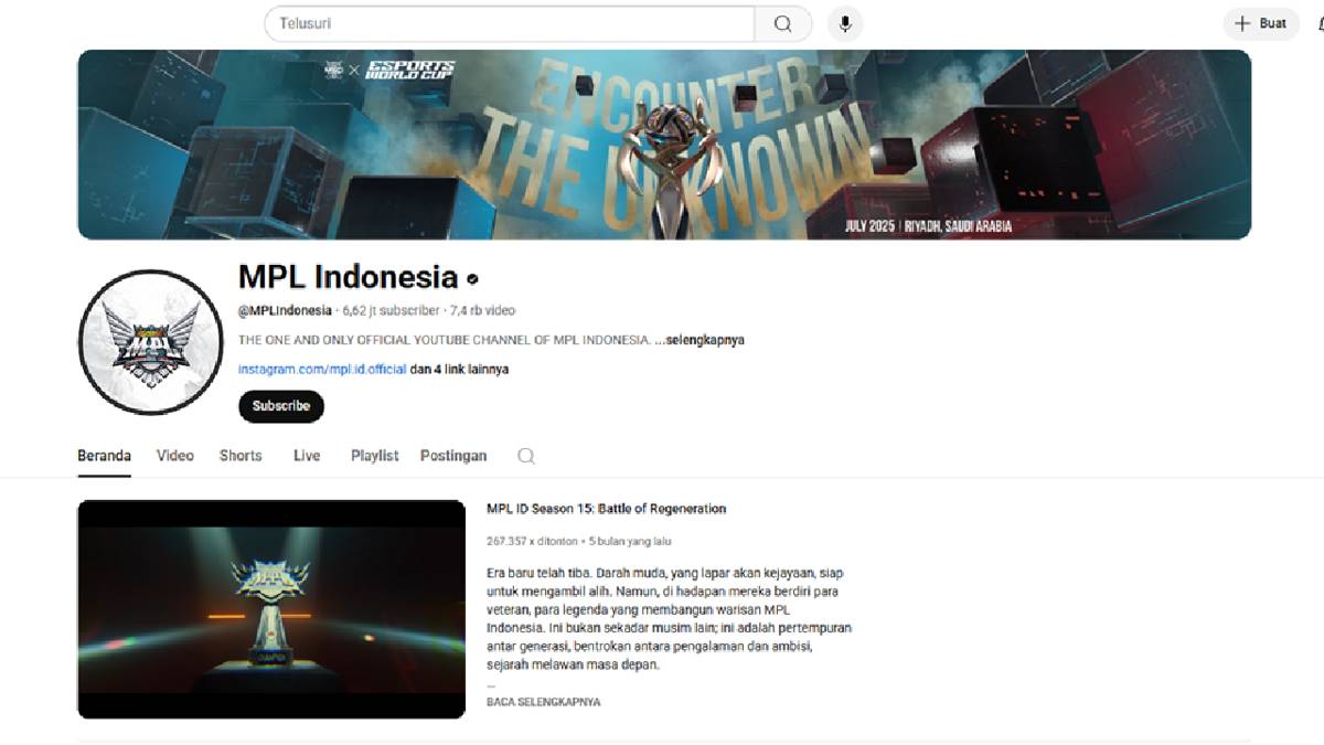 kanal resmi MPL Indonesia