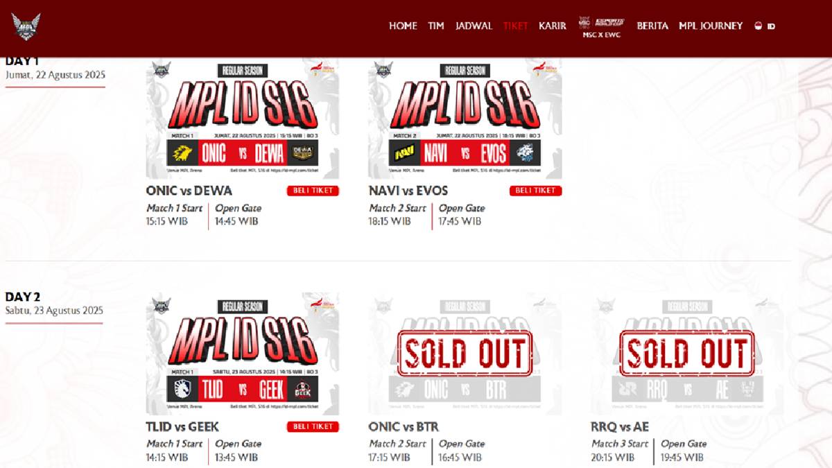 laman beli tiket MPL ID S16
