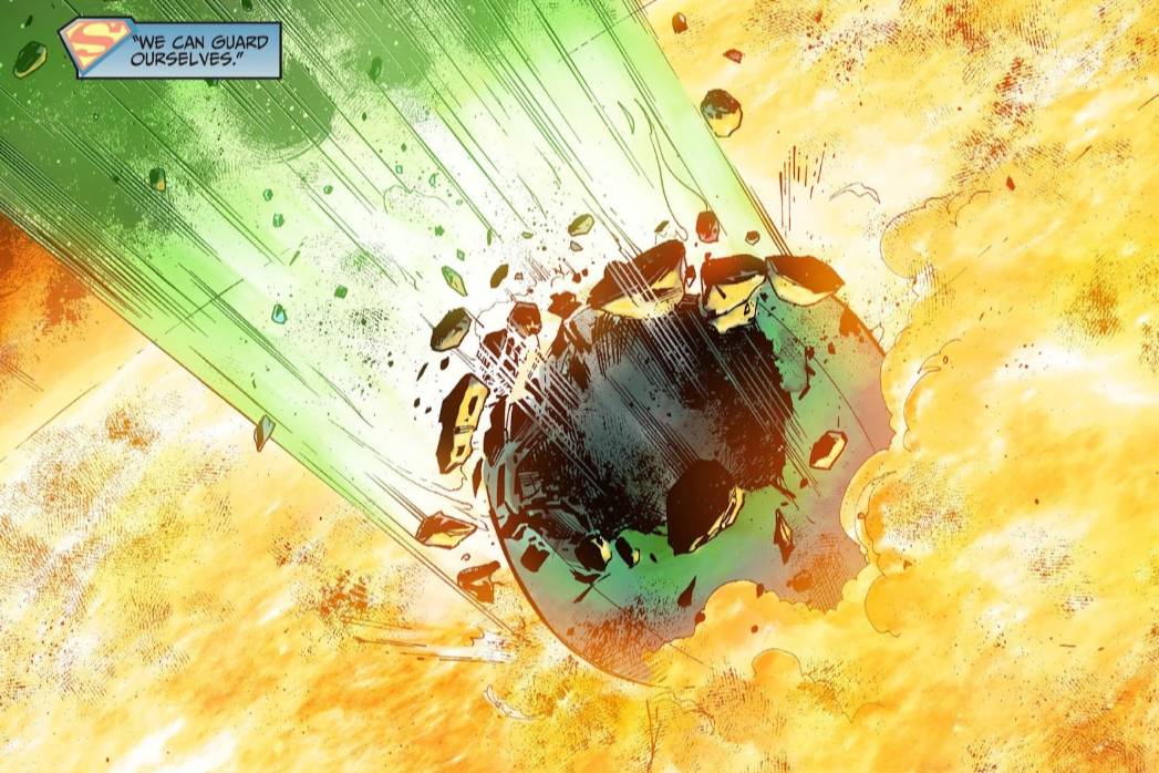 Superman menghancurkan Mogo