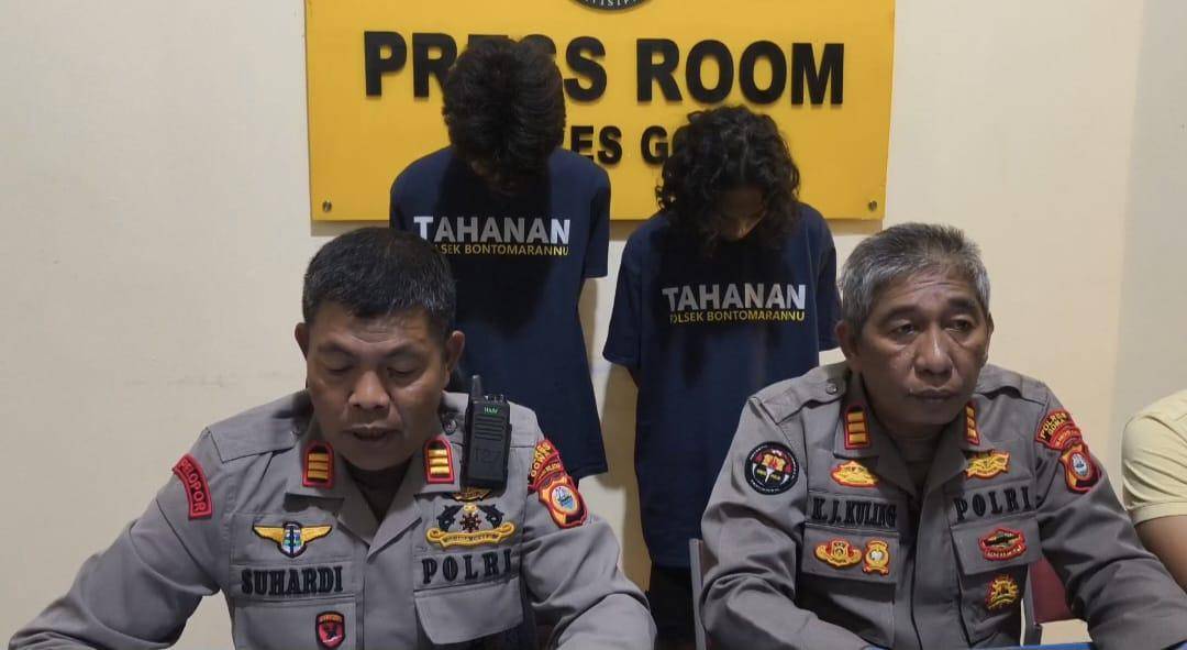 Dua pria ditangkap saat mencuri di gudang milik Wakil Gubernur Sulsel, Fatmawati Rusdi di Gowa, Senin (11/8/2025)