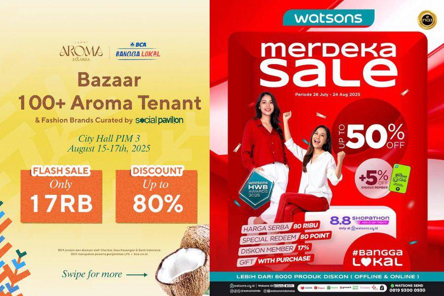 promo 17an fashion and beauty (instagram.com/watsonsindo | instagram.com/jagat.aroma)