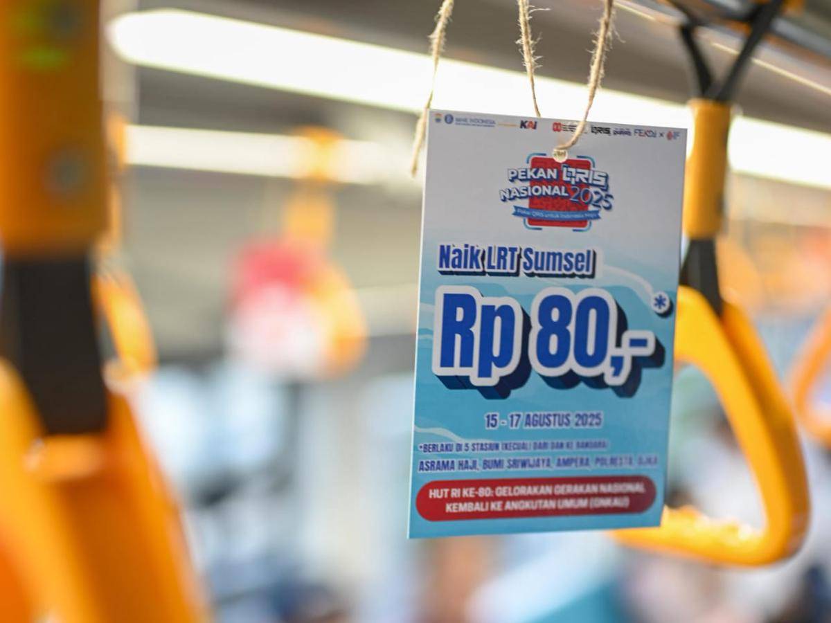 Naik LRT Sumsel cuma Rp80 per tiket mulai 15-17 Agustus 2025 (Dok. BI Sumsel)