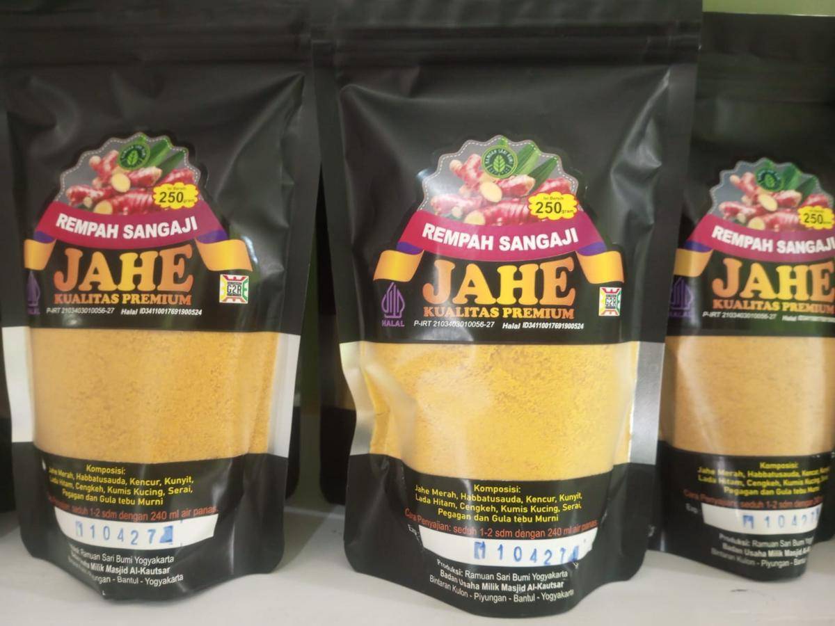 Jahe Rempah Sangaji produk minuman herbal siap seduh