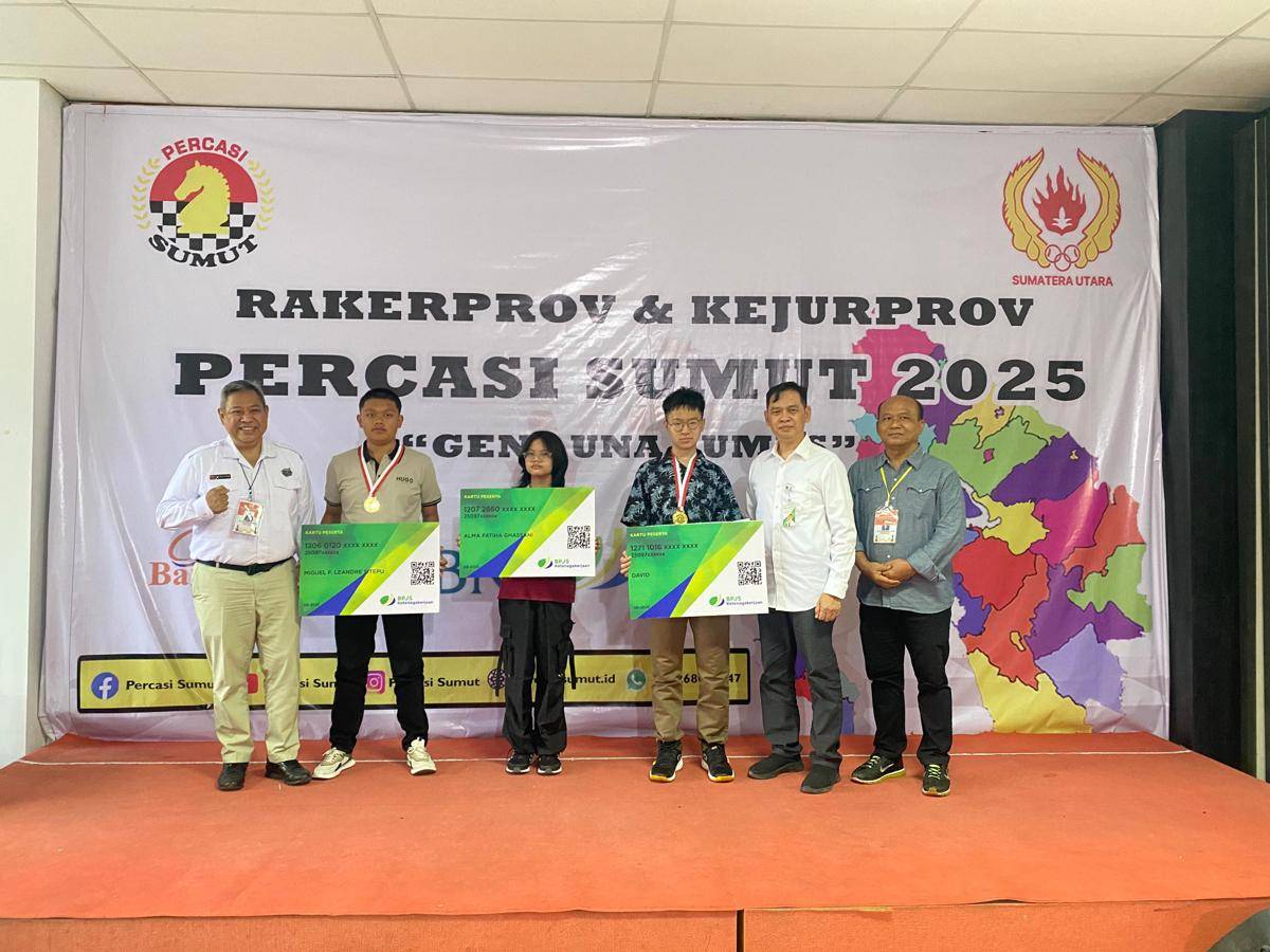 BPJS Ketenagakerjaan melakukan kerja sama dengan Percasi Sumut untuk cover atlet catur yang bertanding di Kejurprov (dok.istimewa)