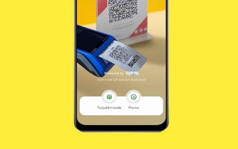 pembayaran non-tunai dengan QRIS melalui GoPay 