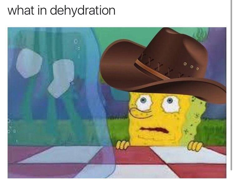 meme SpongeBob tentang kehausan