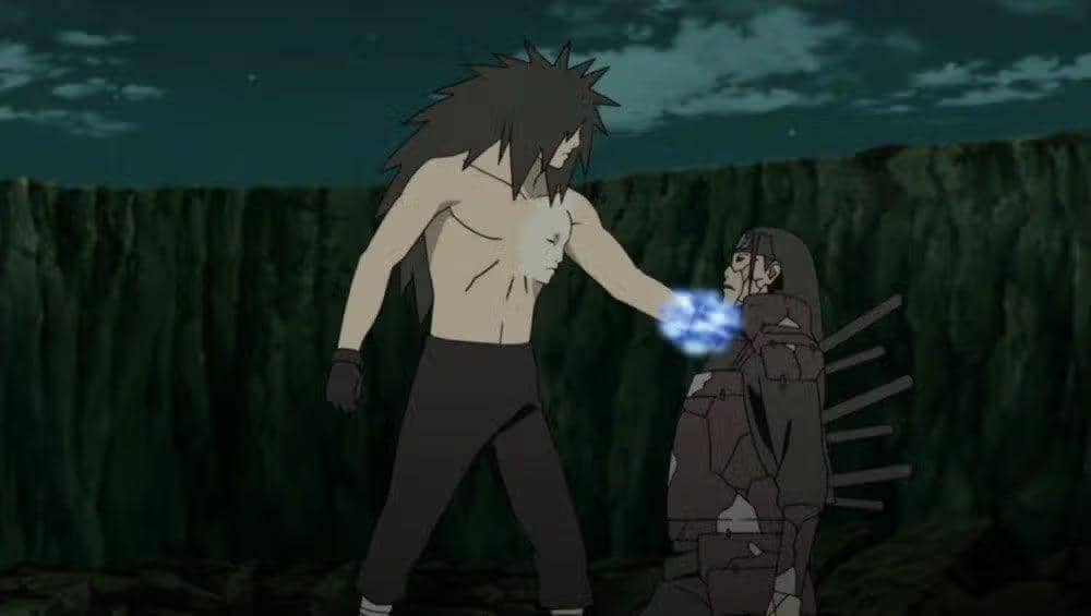 Uchiha Madara mengalahkan Hashirama