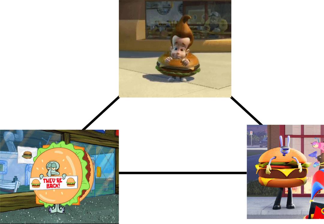 meme SpongeBob tentang burger