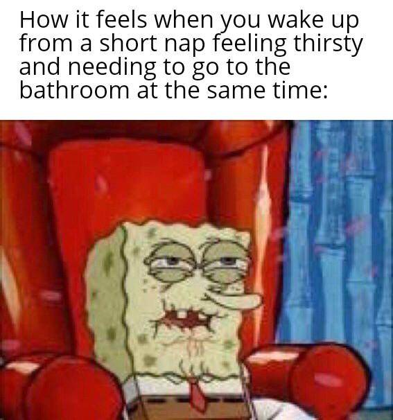 meme SpongeBob tentang kehausan