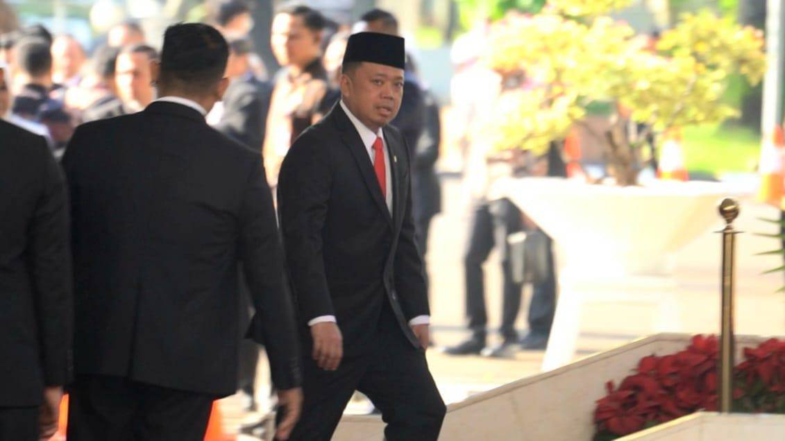 Menteri Agraria dan Tata Ruang/Kepala Badan Pertanahan Nasional (ATR/BPN) Nusron Wahid tiba di Gedung MPR/DPR hadiri Sidang Tahunan MPR (IDN Times/Rendy)