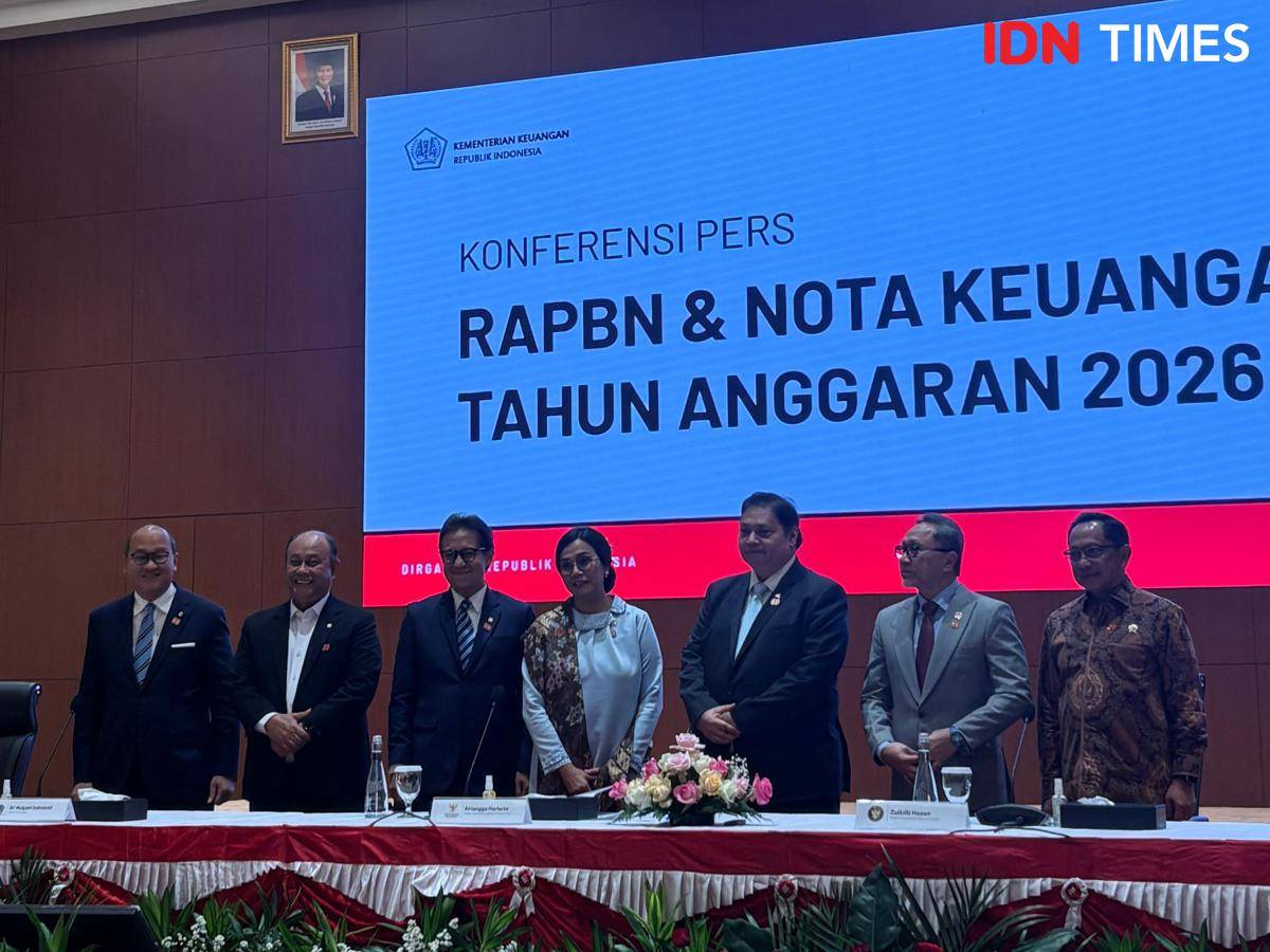 Konferensi Pers Danantara usai RAPBN dan Nota Keuangan Tahun Anggaran 2026 (IDN Times / Triyan Pangastuti)
