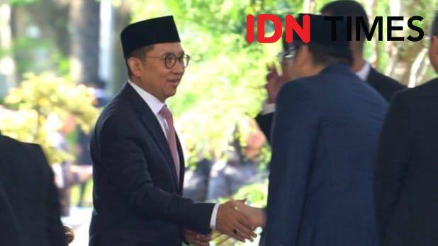 Menteri Kebudayaan RI, Fadli Zon tiba di Gedung MPR/DPR hadiri Sidang Tahunan MPR (IDN Times/Rendy)