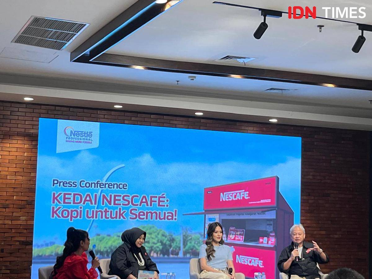konferensi pers Nestle Professional hadirkan Kedai NESCAFE, di Sarinah, Jakarta Pusat