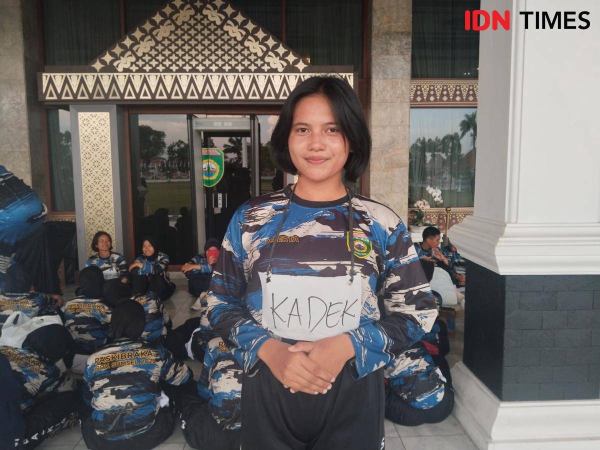 Salah satu anggota paskibraka sumsel (IDN Times/Feny Maulia Agustin)
