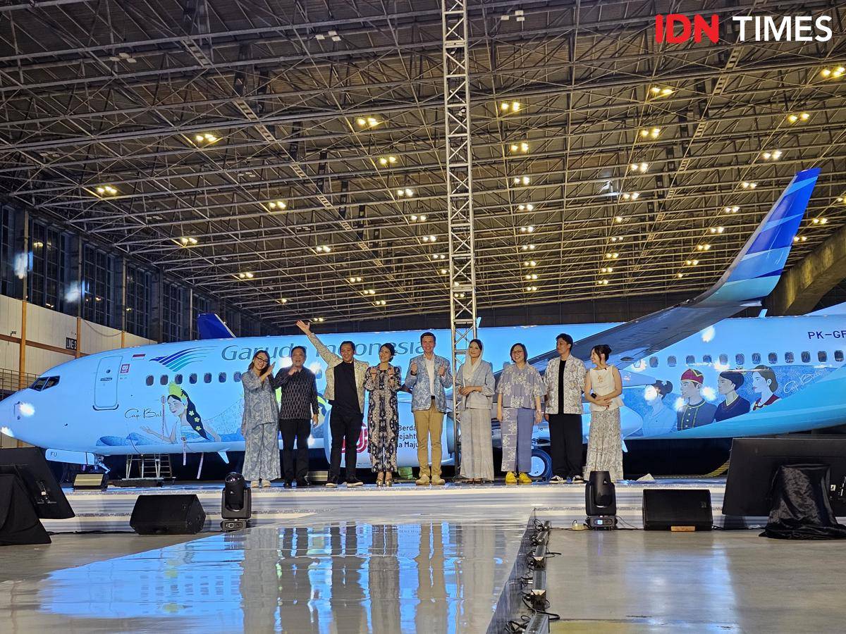 Livery Garuda Indonesia spesial HUT ke-80 RI (IDN Times/Maya Aulia Aprilianti)