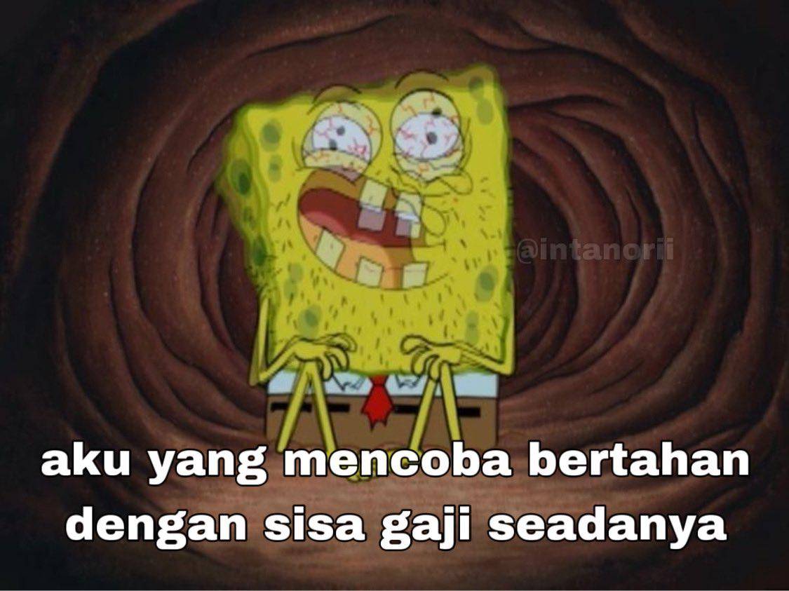 meme gaji pas-pasan