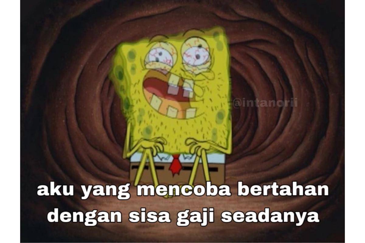 meme gaji pas-pasan