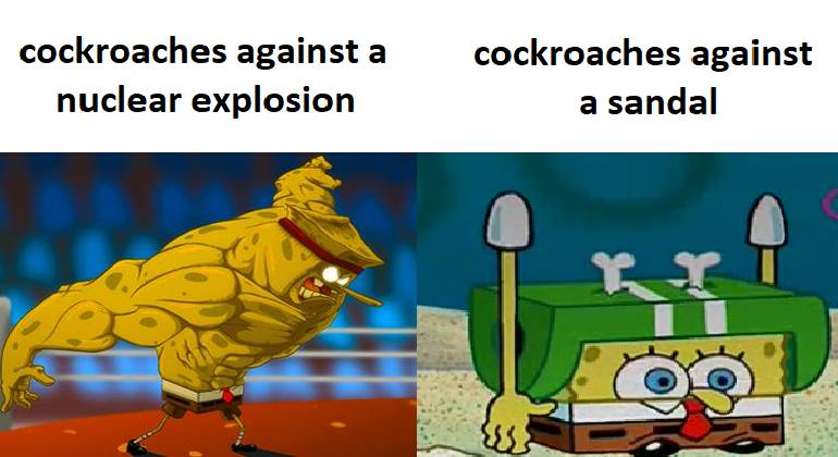 meme SpongeBob tentang kecoak