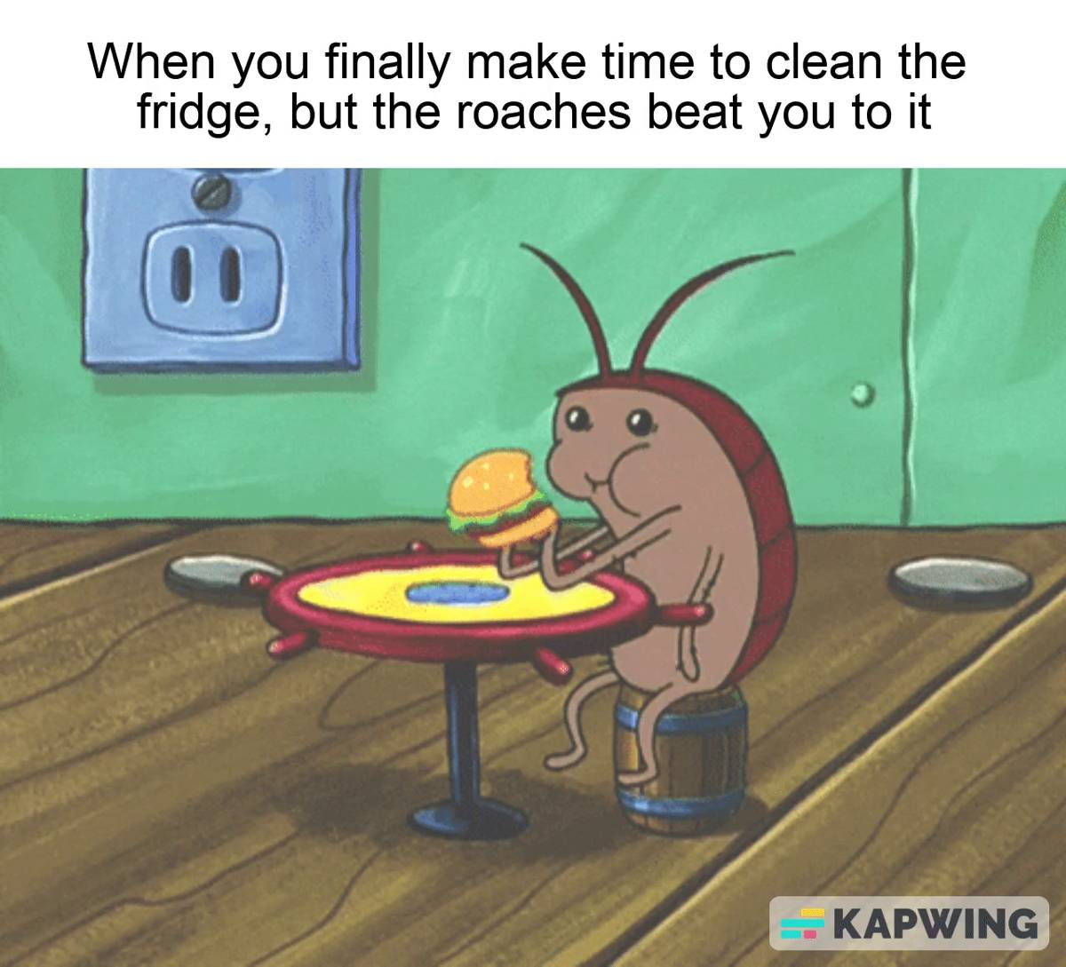 meme SpongeBob tentang kecoak