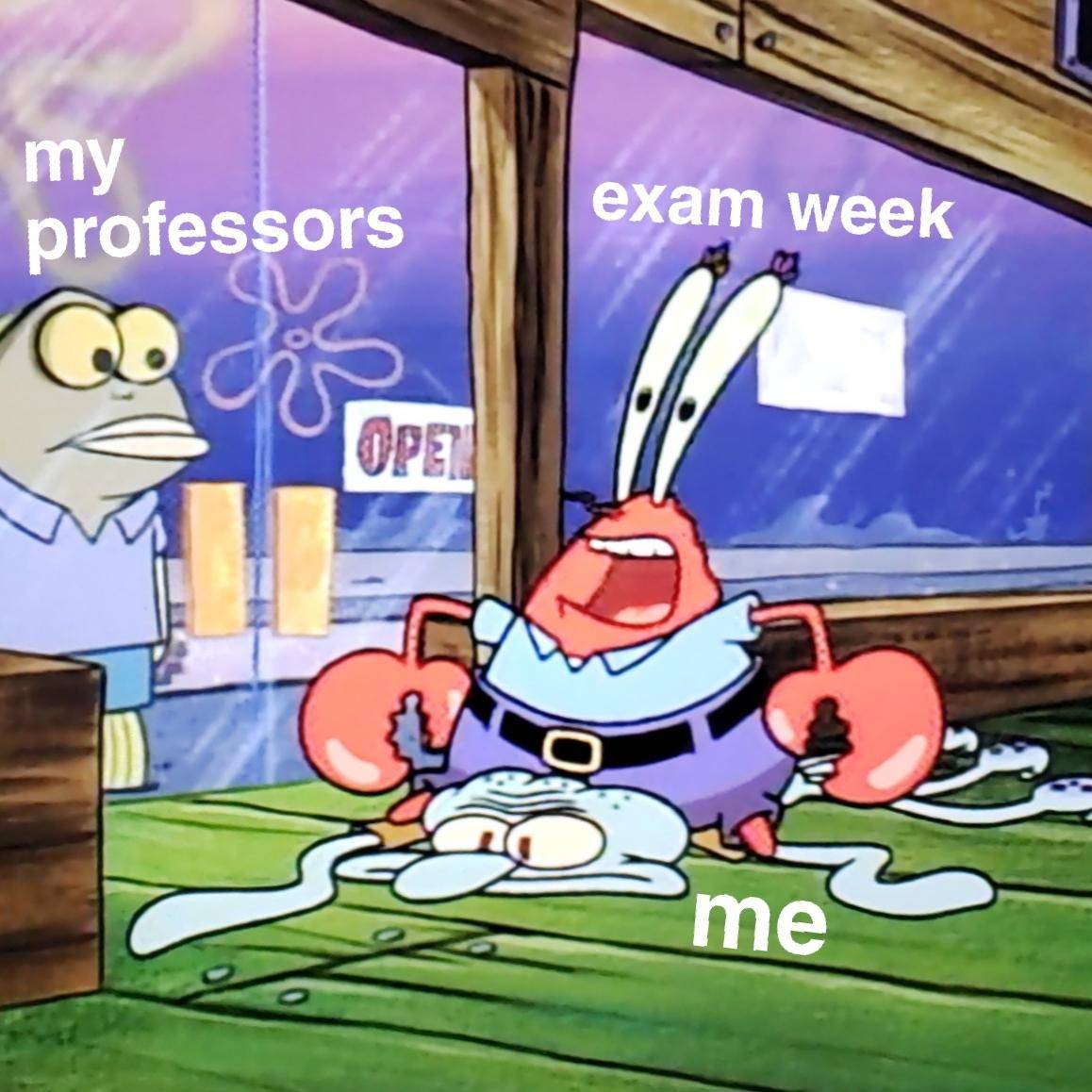 meme SpongeBob tentang mahasiswa