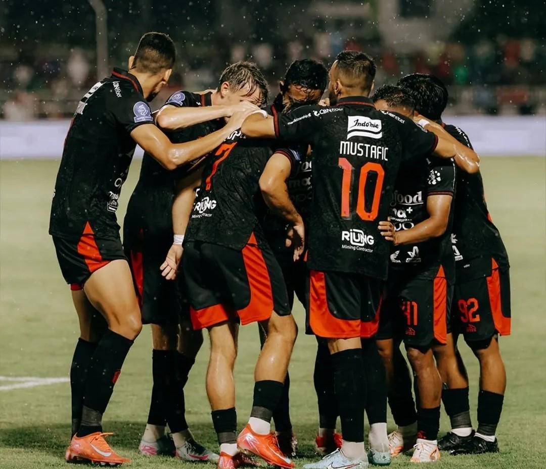 Pemain Bali United usai mencetak gol ke gawang Malut United. (Instagram.com/baliunitedfc)