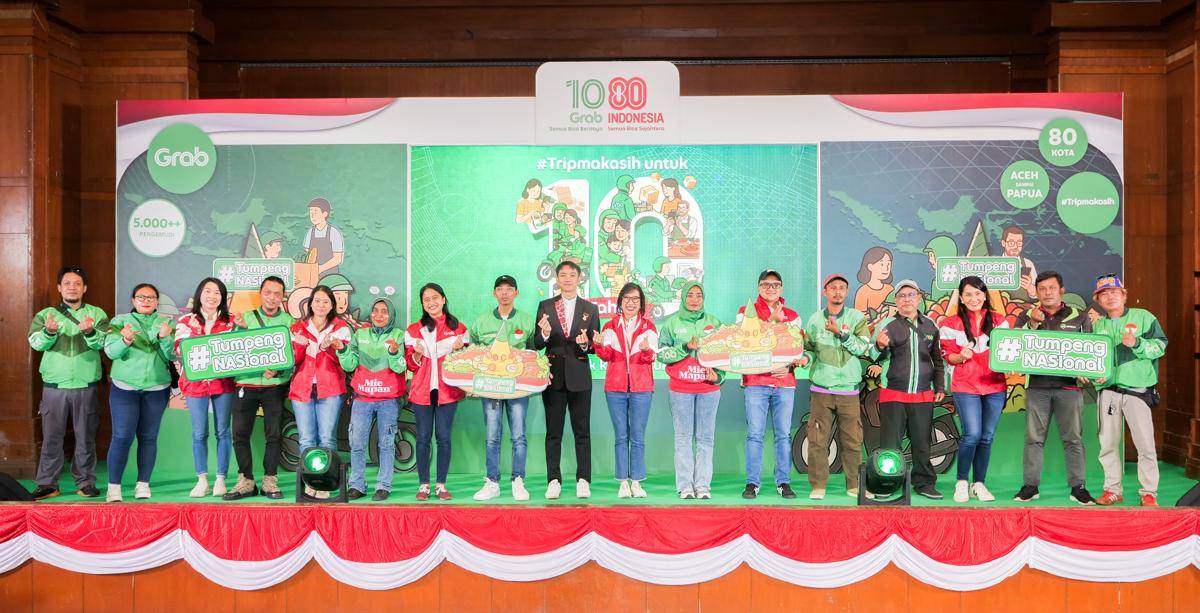 Pecahkan MURI, 5.000 Mitra Grab Hias Tumpeng di 80 Kota (IDN Times/istimewa)