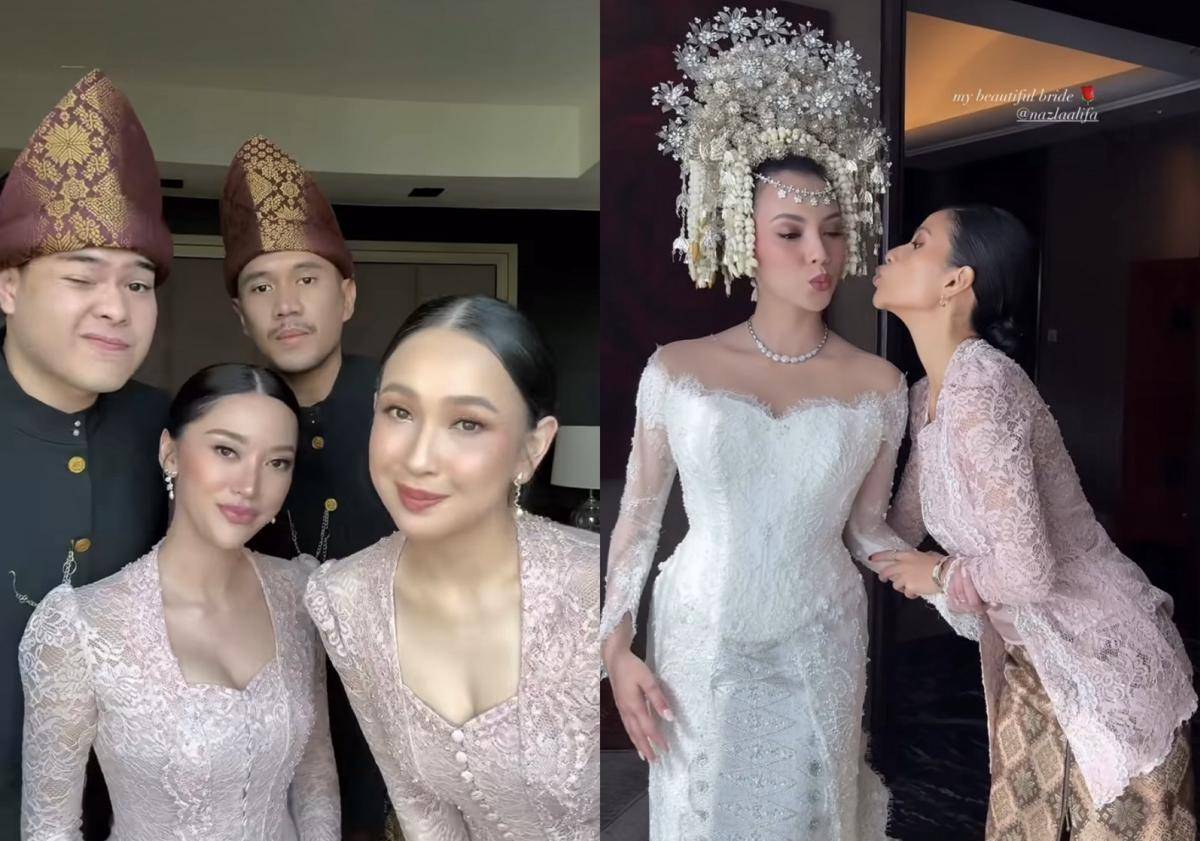 potret bridesmaid dan groomsmen di akad nikah Adikara dan Nazla Alifa