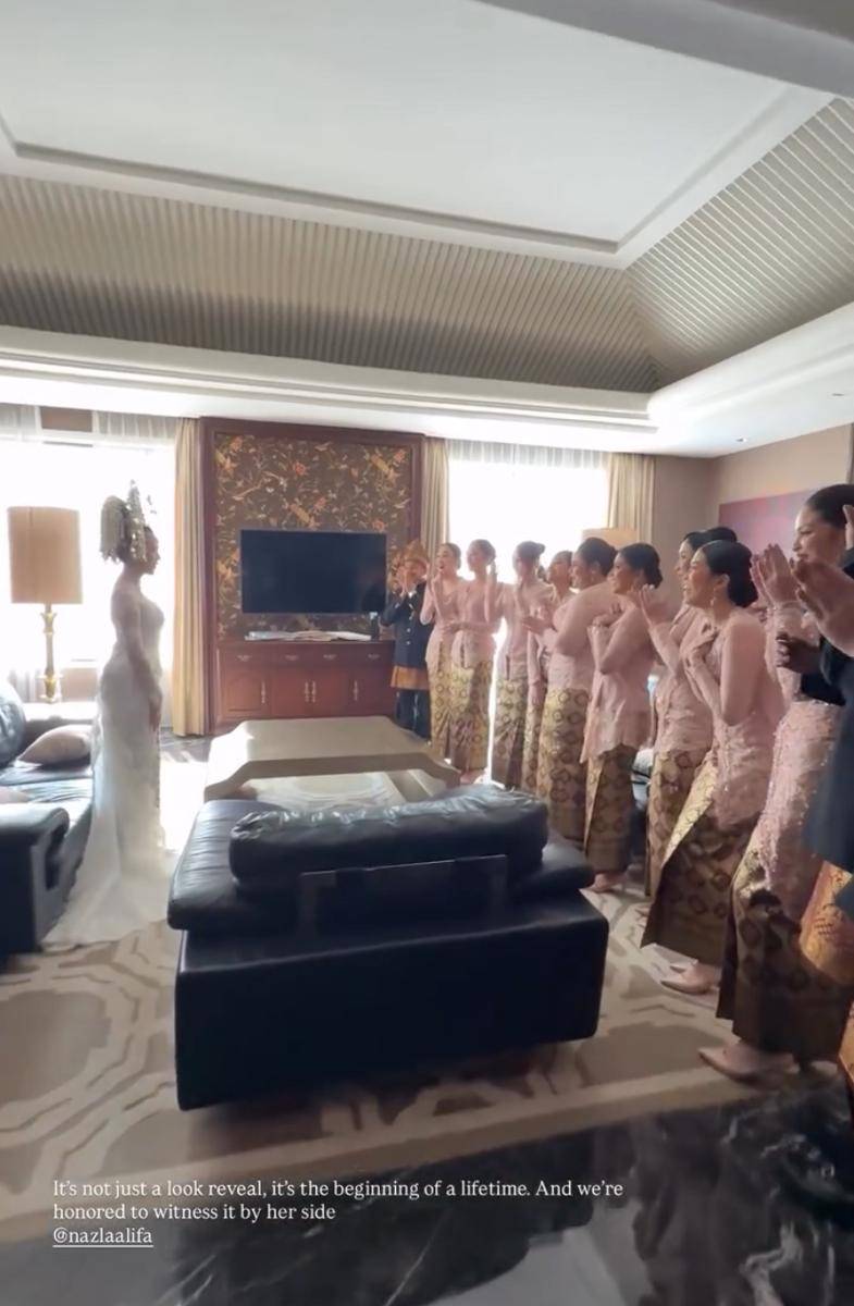 potret bridesmaid dan groomsmen di akad nikah Adikara dan Nazla Alifa