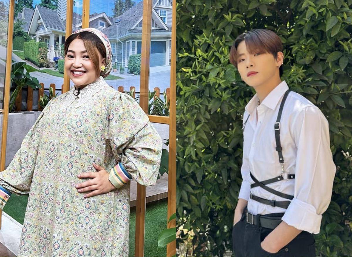 kolase foto Mpok Alpa dan Jaehyun 