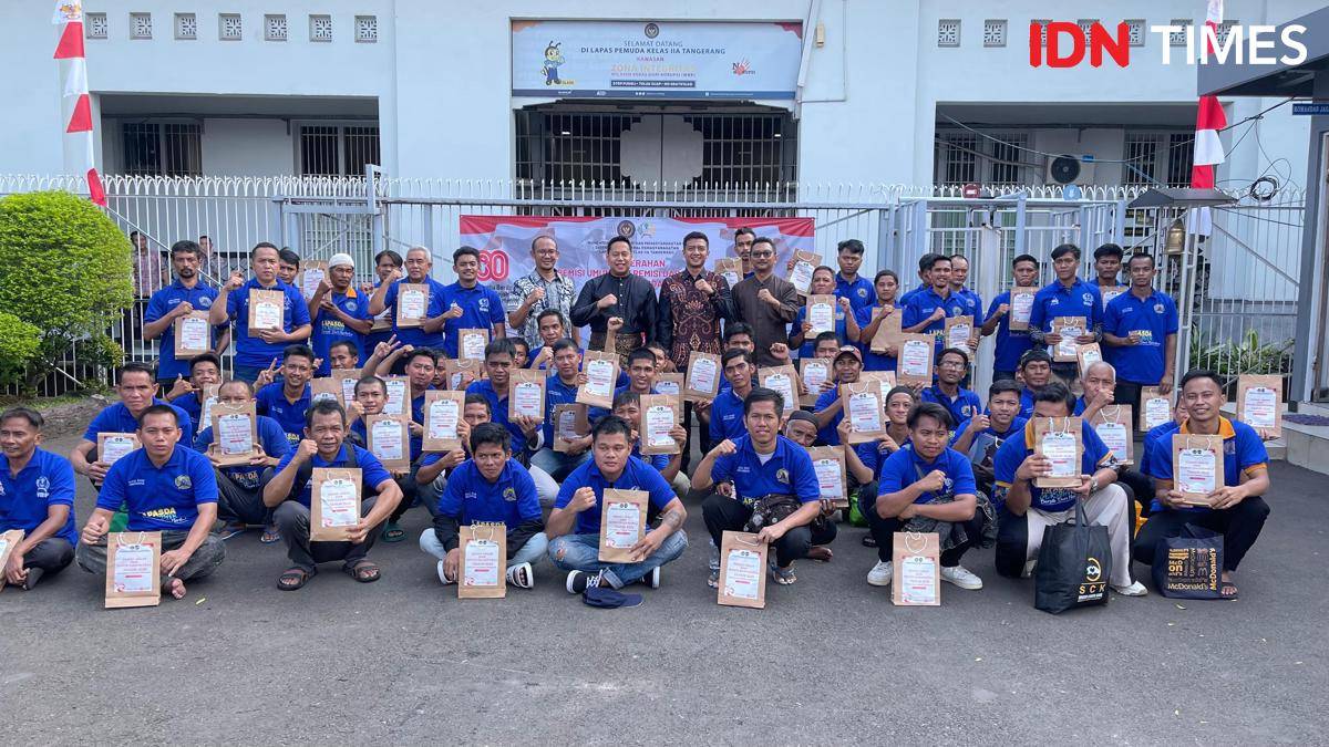 Narapidana Lapas Pemuda Kelas IIA Tangerang dapat remisi HUT ke-80 RI (IDN Times/Maya Aulia Aprilianti)