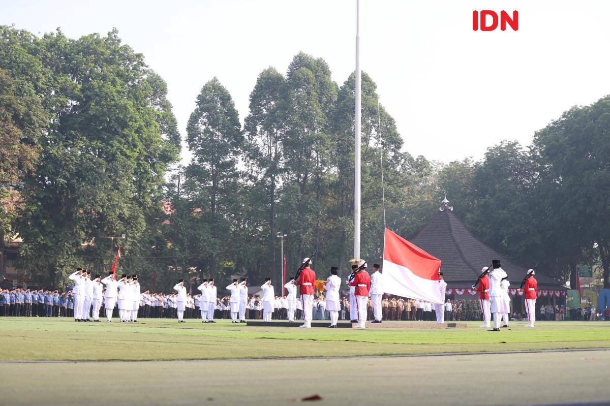 Upacara peringatan HUT Ke-80 RI di Kota Tangerang (IDN Times/Maya Aulia Aprilianti)