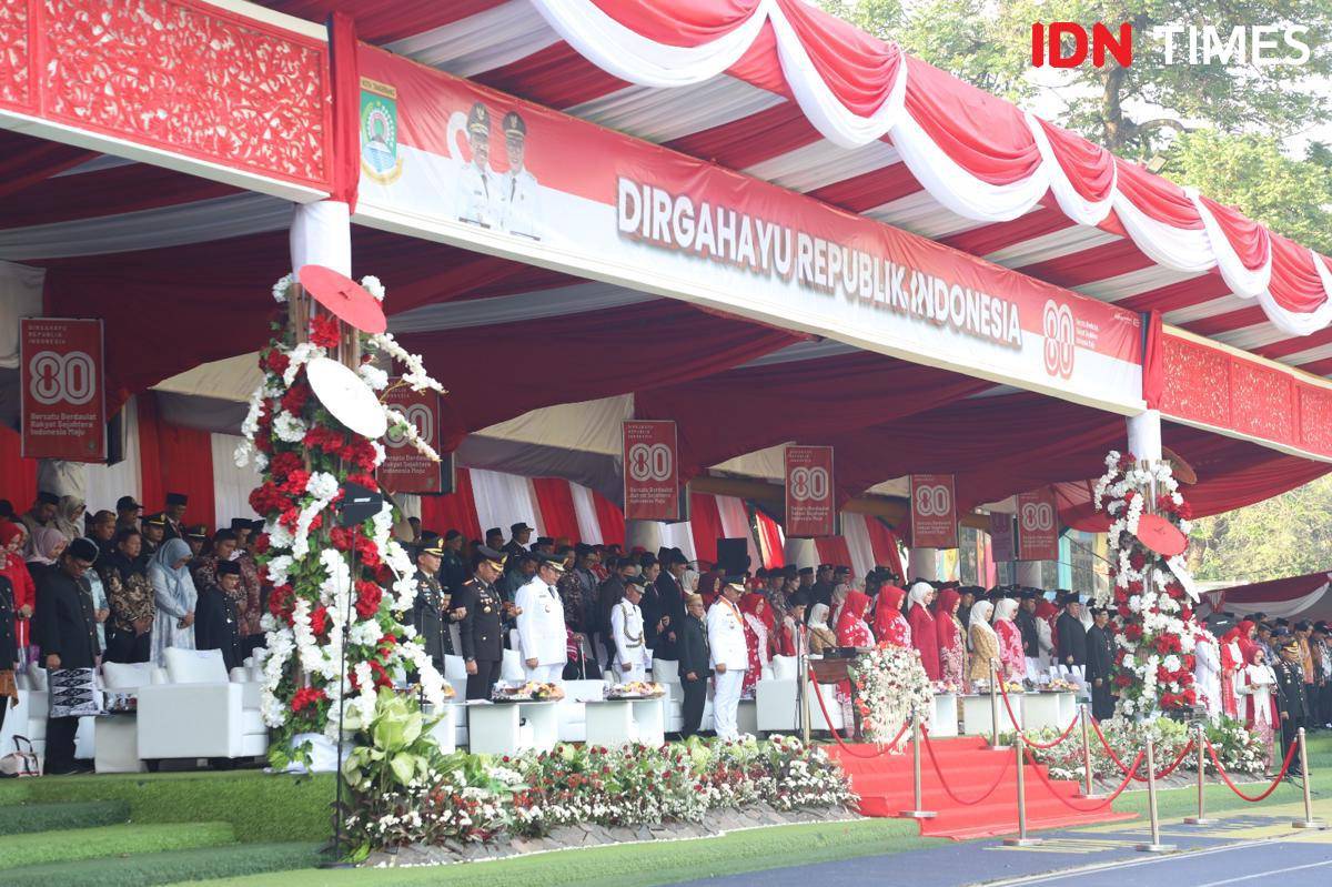 Upacara peringatan HUT Ke-80 RI di Kota Tangerang (IDN Times/Maya Aulia Aprilianti)