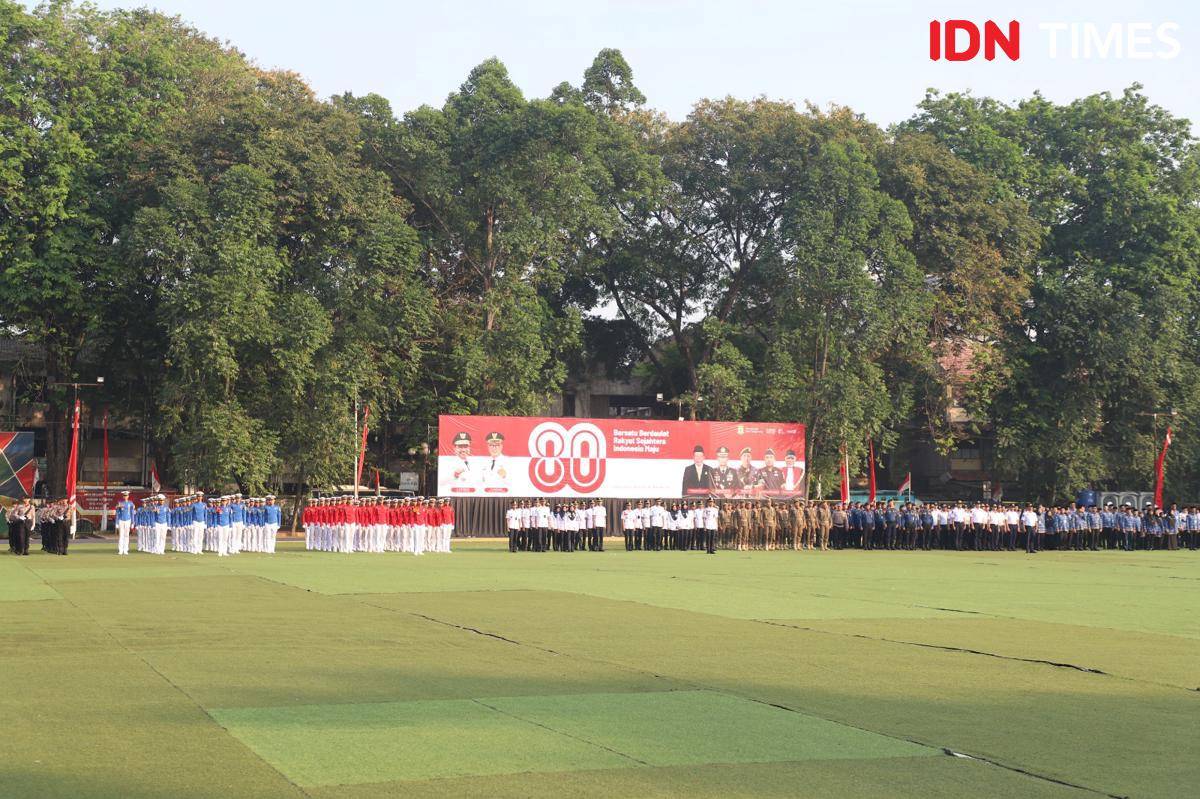 Upacara peringatan HUT Ke-80 RI di Kota Tangerang (IDN Times/Maya Aulia Aprilianti)