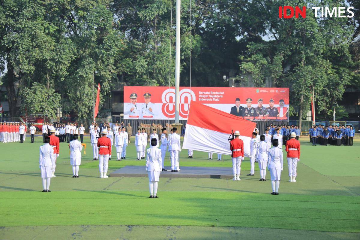 Upacara peringatan HUT Ke-80 RI di Kota Tangerang (IDN Times/Maya Aulia Aprilianti)