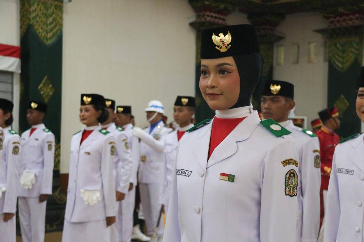 Anggota Paskibraka Kota Yogyakarta.