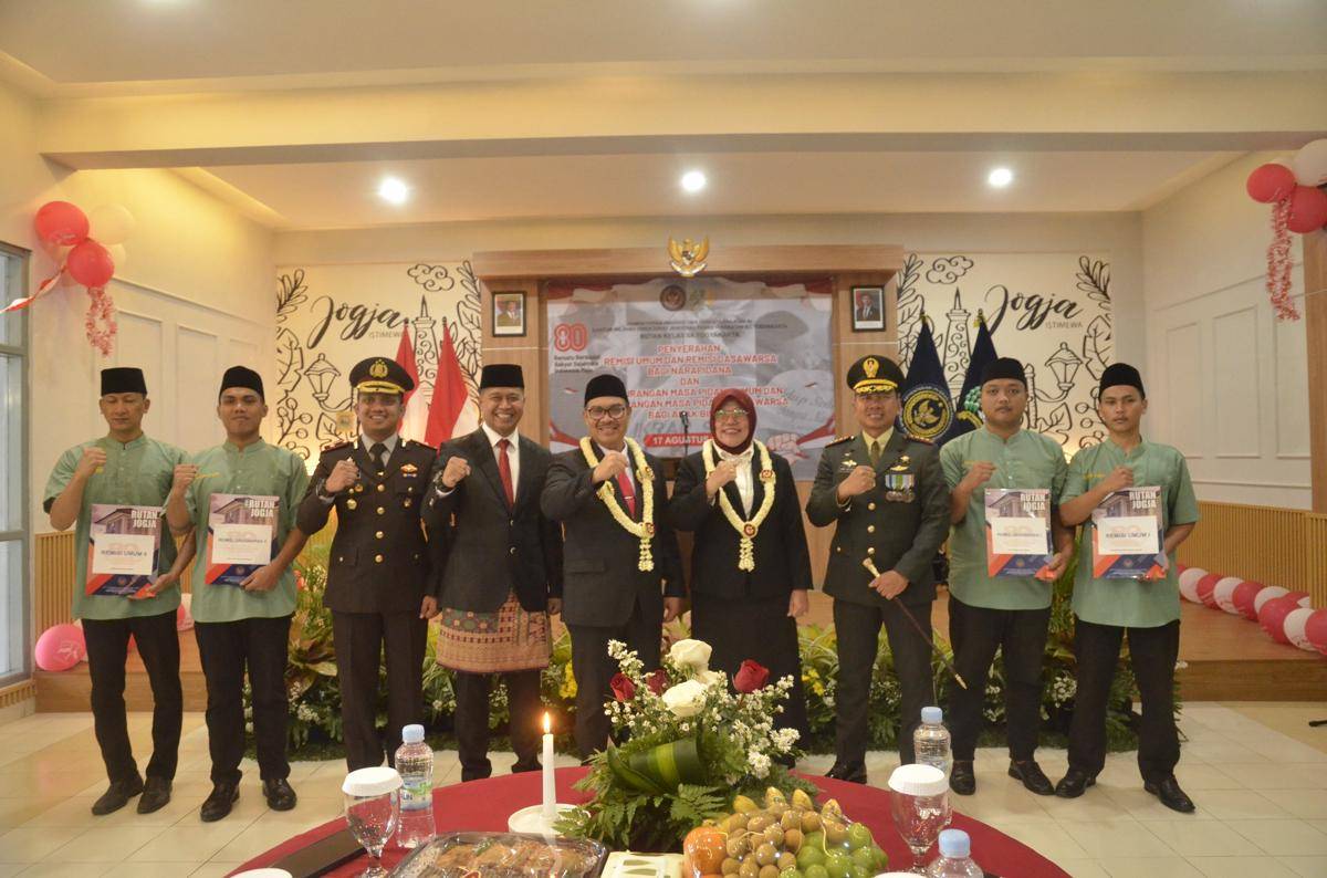 90 Warga Binaan Rutan Yogyakarta Dapat Hadiah Remisi HUT ke-80 RI