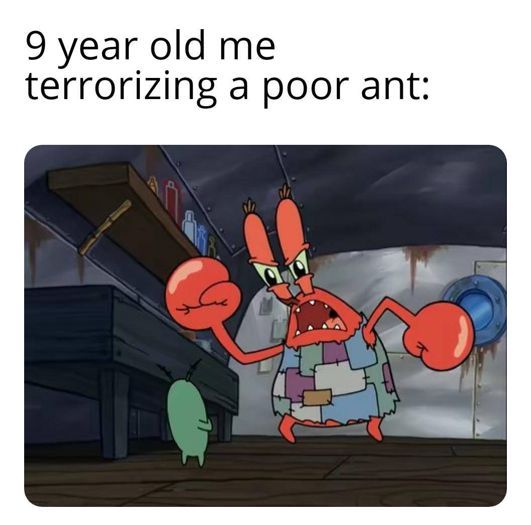 meme SpongeBob tentang serangga 